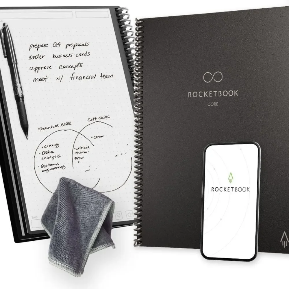 Rocketbook Core Smart Spiral Notebook, Dot-Grid and‎ Lined Pages